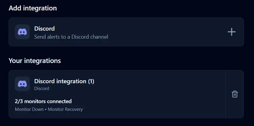 PulsorUp Discord integration for alerts